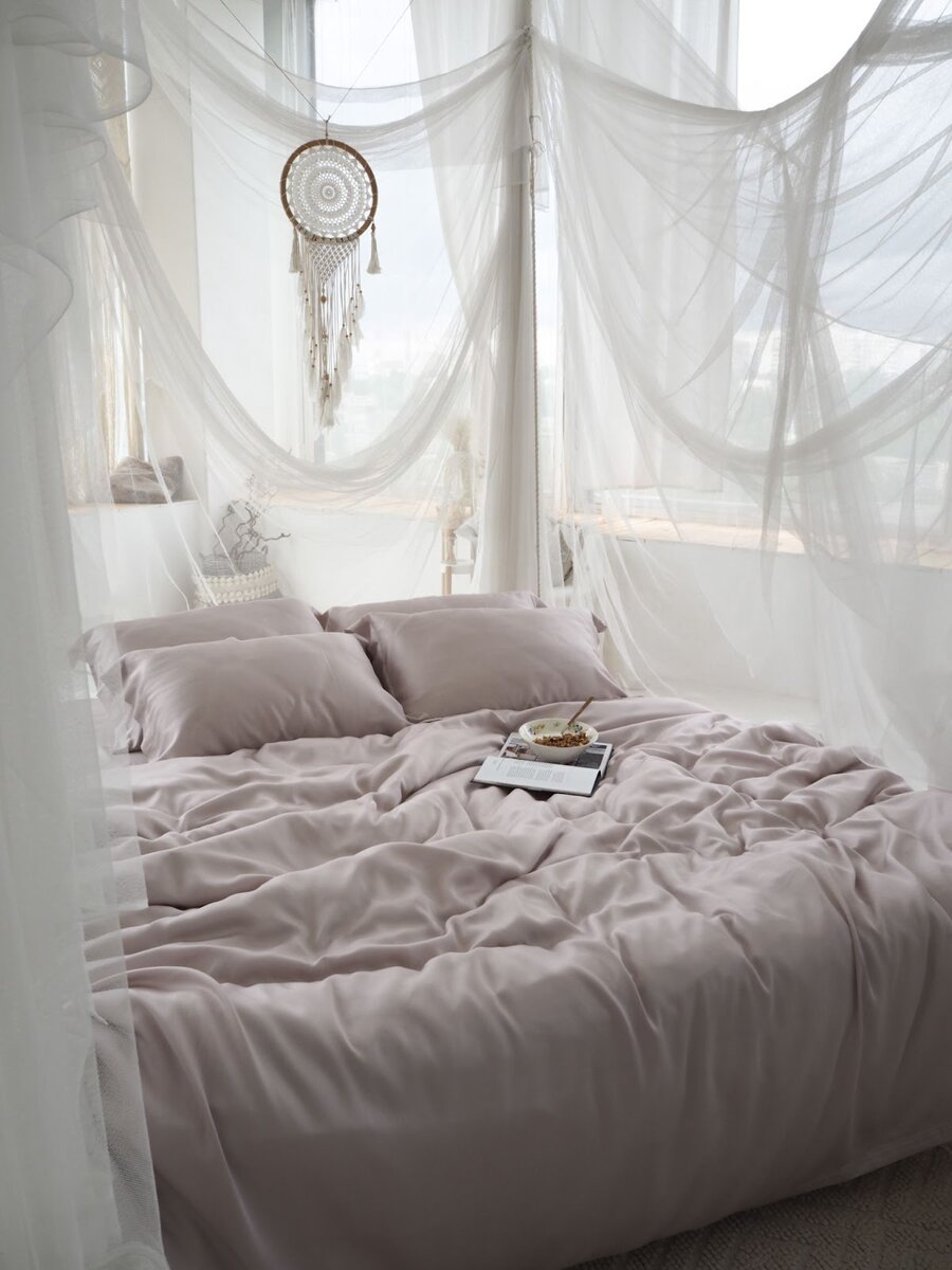 Комплект постельного белья из тенселя в цвете Pearl 