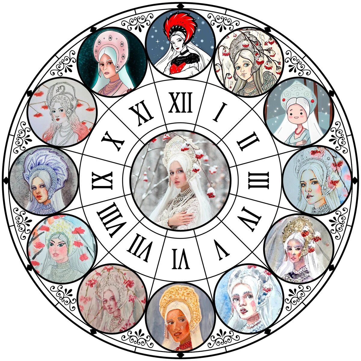 Финальная склейка второго циферблата по одному референсу 