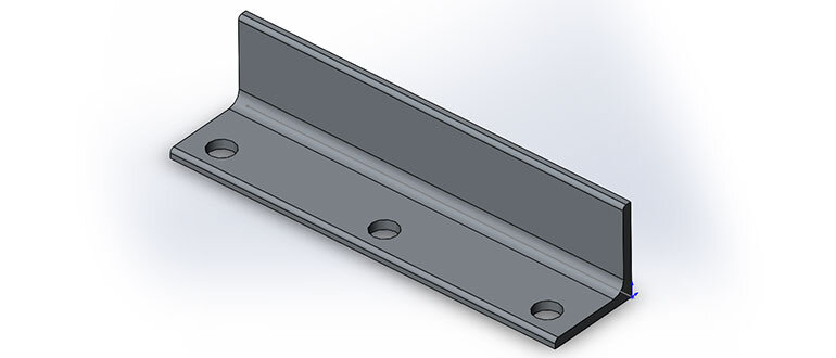 Направляющая из уголка ГОСТ 8509-86 в SolidWorks