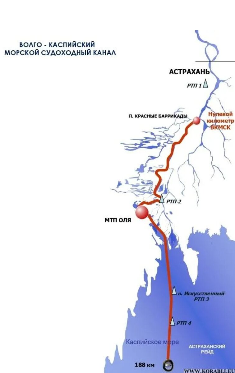 Карта волго каспийский канал