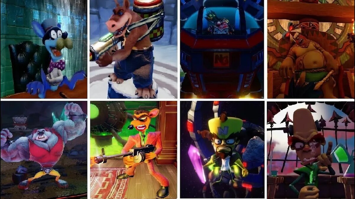 crash bandicoot n. sane trilogy all bosses