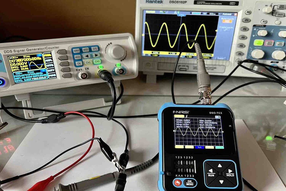 DSO-TC3 от Fnirsi.Тестер радиодеталей,осциллограф и генератор сигналов у  вас в кармане | Электронные схемы | Дзен