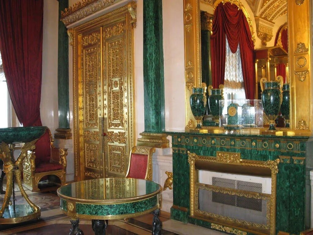  Малахитовый зал Эрмитажа
