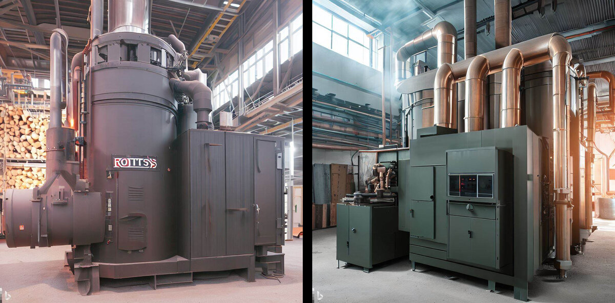 Концепт-арт виденья пеллетных котлов будущего