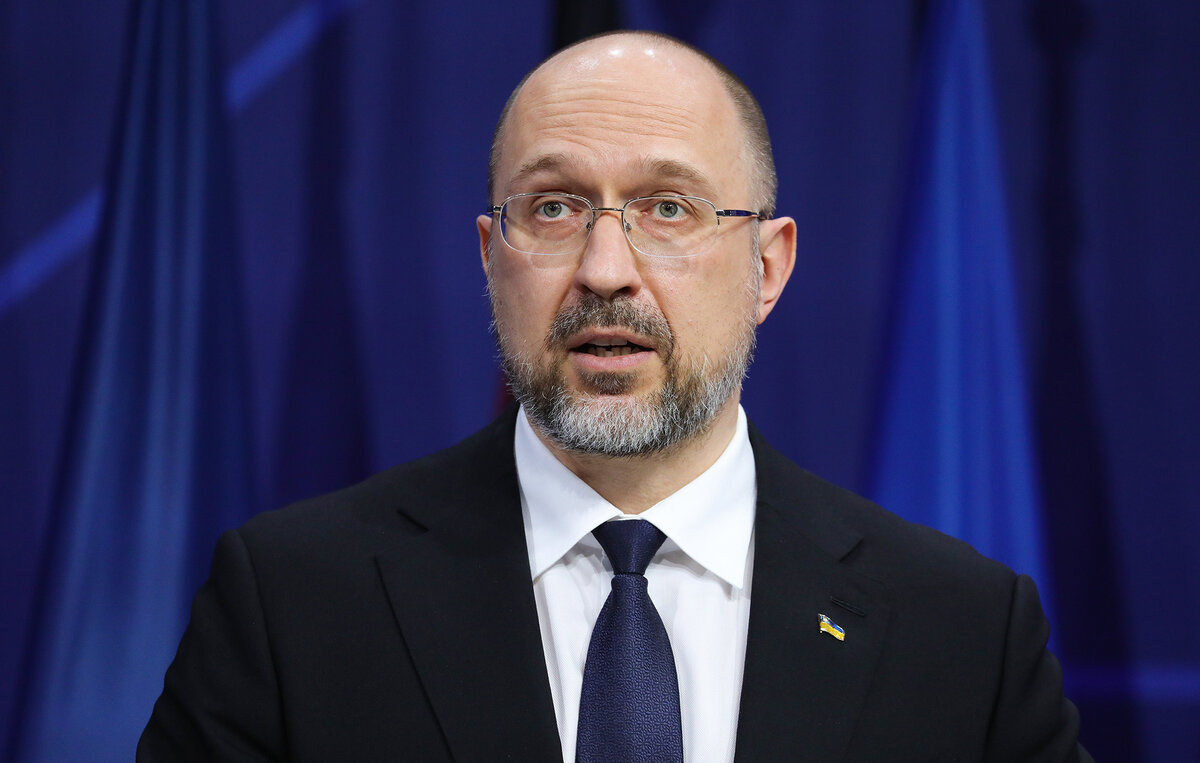    Премьер-министр Украины Денис Шмыгаль  Omer Messinger/Getty Images