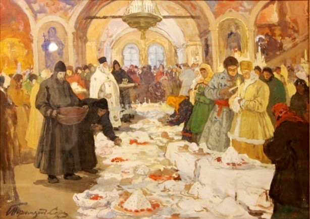 Иван Силыч Горюшкин-Сорокопудов «Обряд освящения куличей»