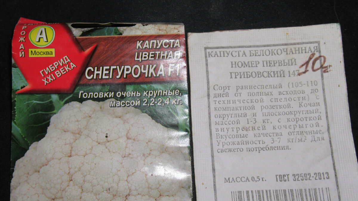 Семена из прошлогодних запасов.