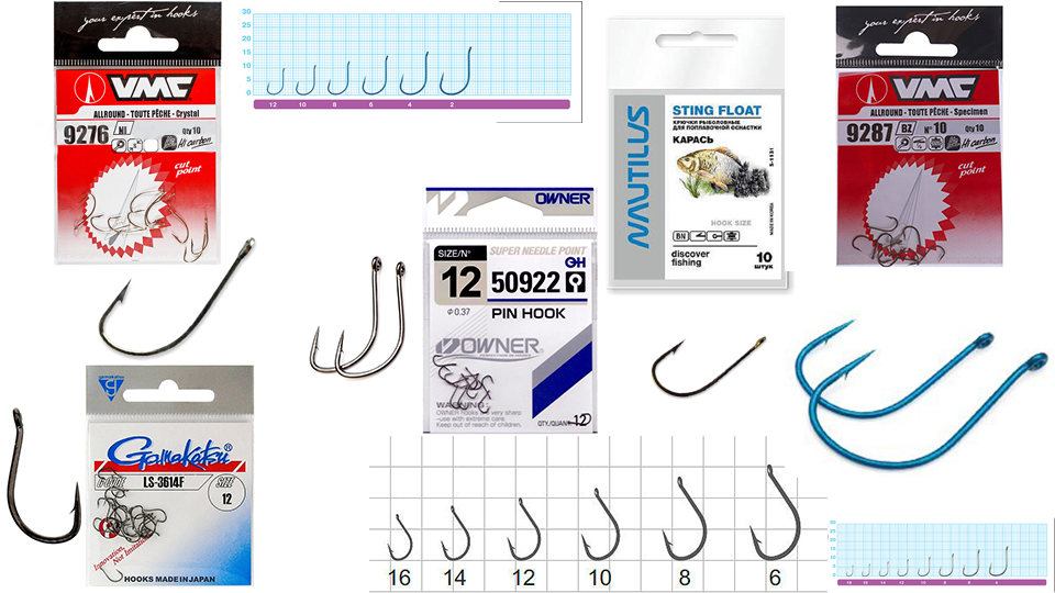 Рыболовные крючки на 16 размеров - огромный выбор по лучшим ценам