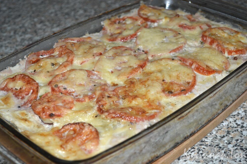 Картошка в духовке с фаршем и сыром и помидорами в духовке рецепт с фото