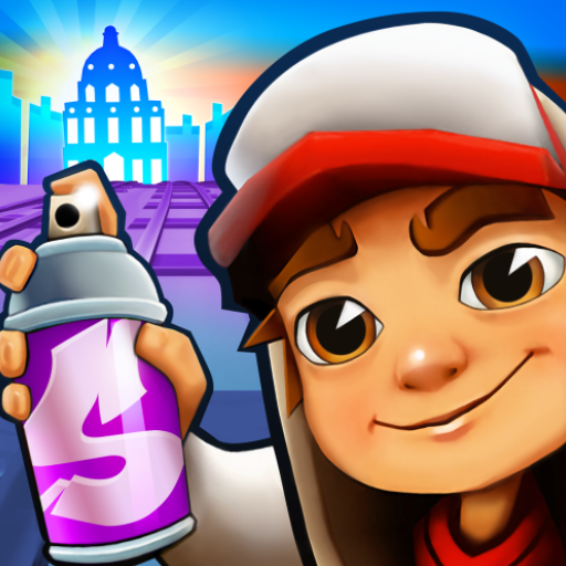 2)SUBWAY SURFERS. Нам кажется, что даже самый ленивый геймер слышал про игру Subway Surfers, которая была популярна несколько лет назад. Да, популярность этого раннера несколько спала, однако это не делает игру менее залипательной. 