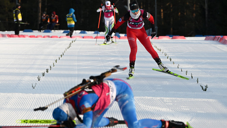    Финал женской гонки преследования в финале Кубка России.СБР