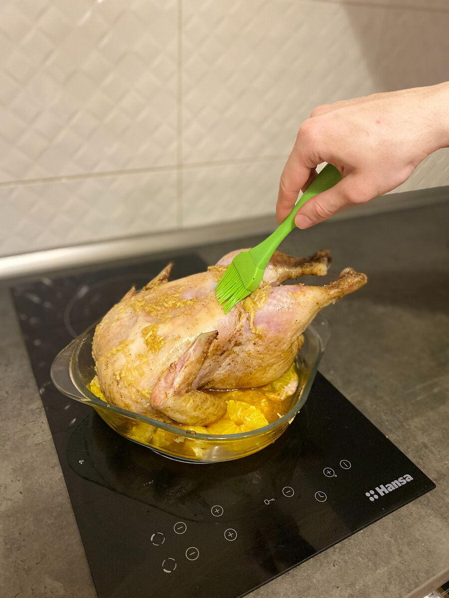 Ингредиенты для «Курица, запеченная с апельсинами и имбирем»: