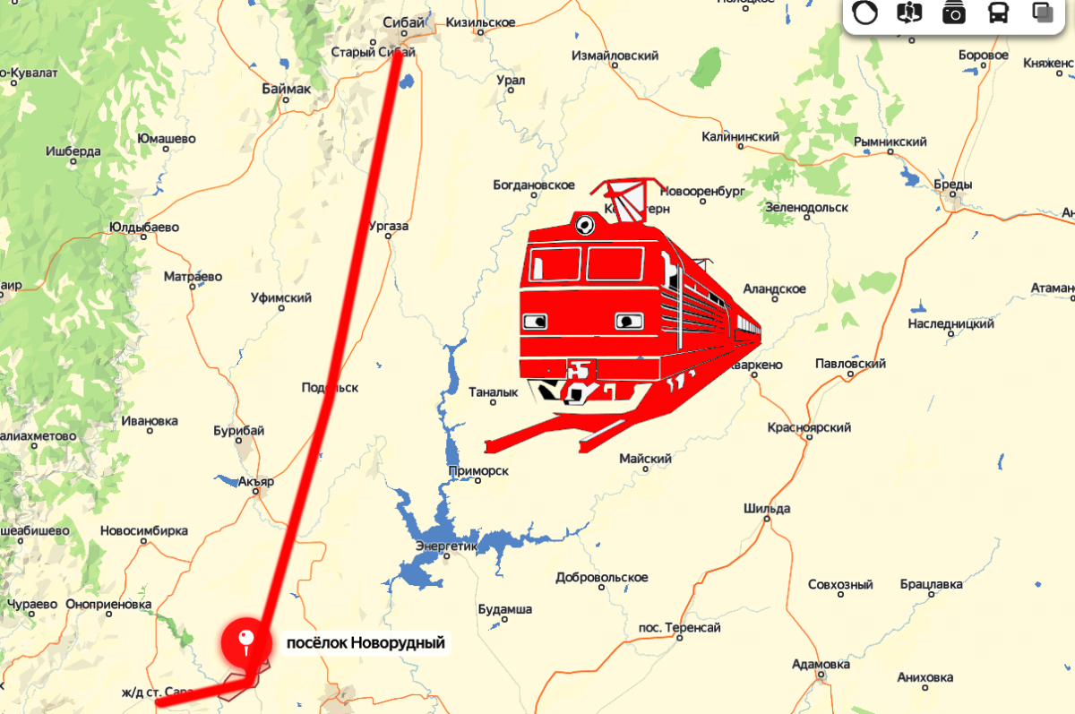 Сибай оренбург. Железная дорога Сибай -Подольск - Новорудная.