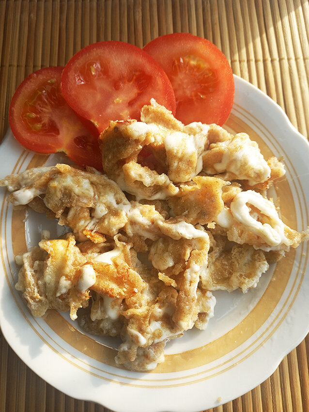 Чечил в кляре из цельнозерновой и ореховой муки