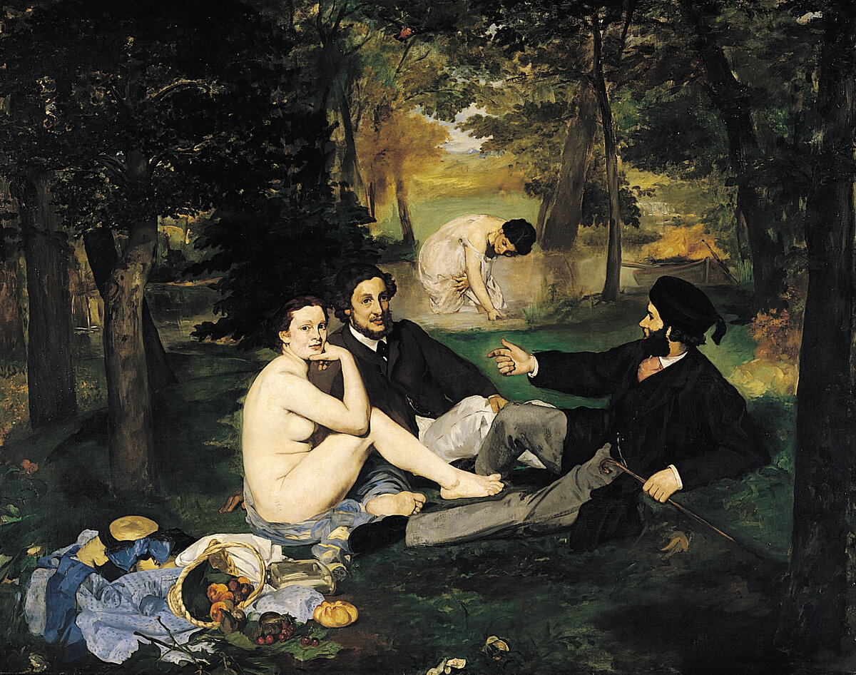 Le déjeuner sur l'herbe, É.Manet, картина, которую разнесли в пух и прах на "Салоне отверженных"