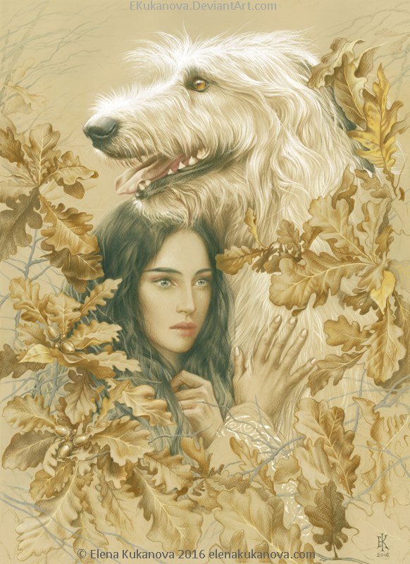 Берен и Лютиэнь. Рисунок Е. Кукановой. С сайта arda.reactor.cc