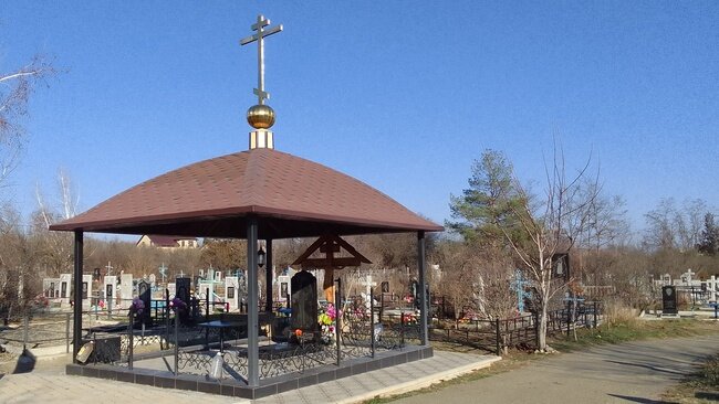 Могилка старца - странника Василия Босого (Василия Филипповича Ткаченко 1856-1933) известного всей России старца - странника на старом кладбище села Надежда в Ставропольском крае