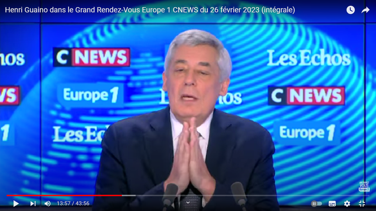 Анри Гаино (скриншот из передачи на телеканале CNEWS)