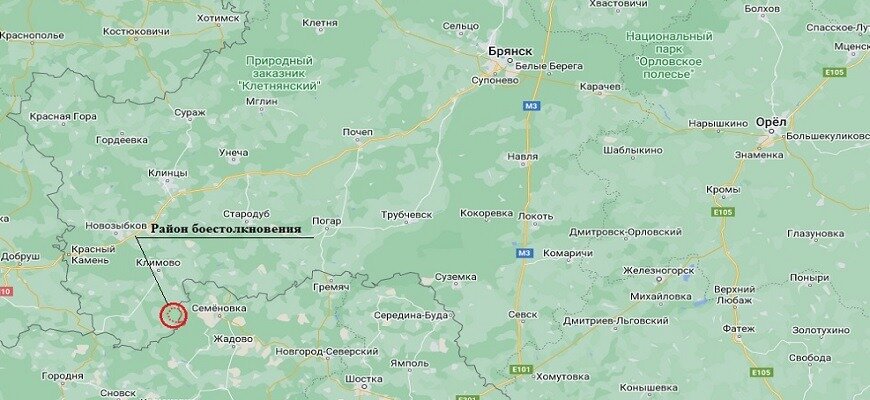 Климовский район брянской области карта