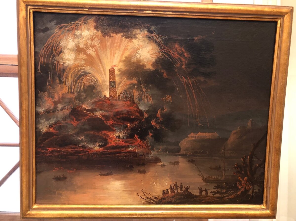 «Фейерверк в честь Екатерины II», неизвестный художник, конец 18 века. 