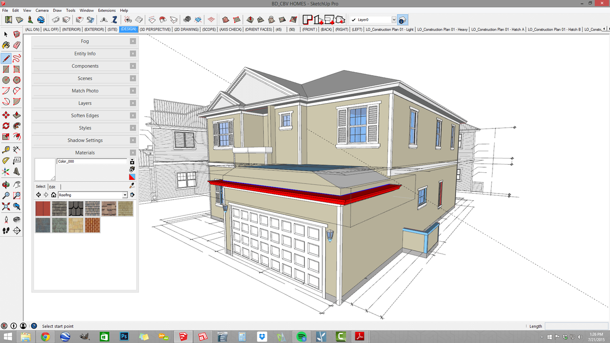 Интерфейс программы SketchUp