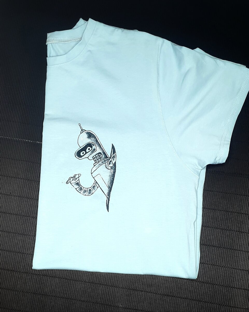 Кастом футболки "Бендер"