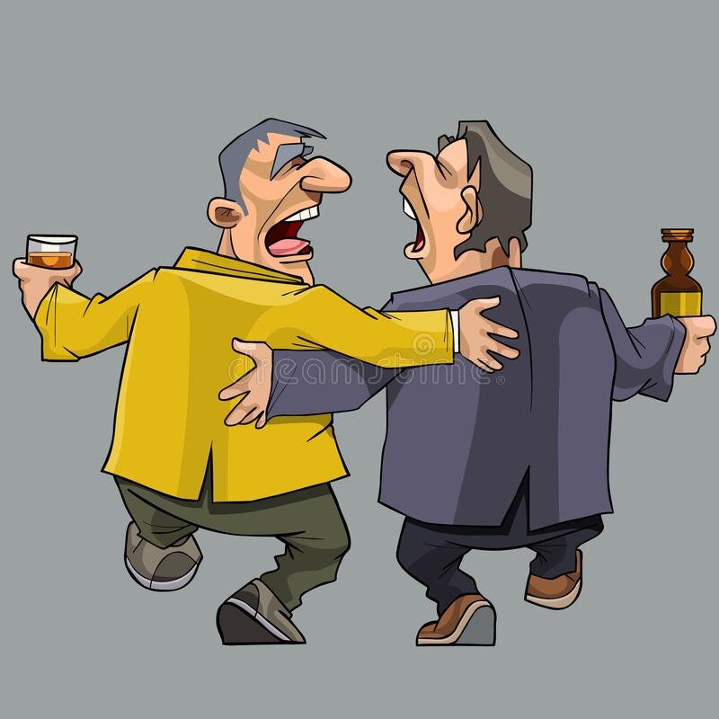 Два мужика рисунок