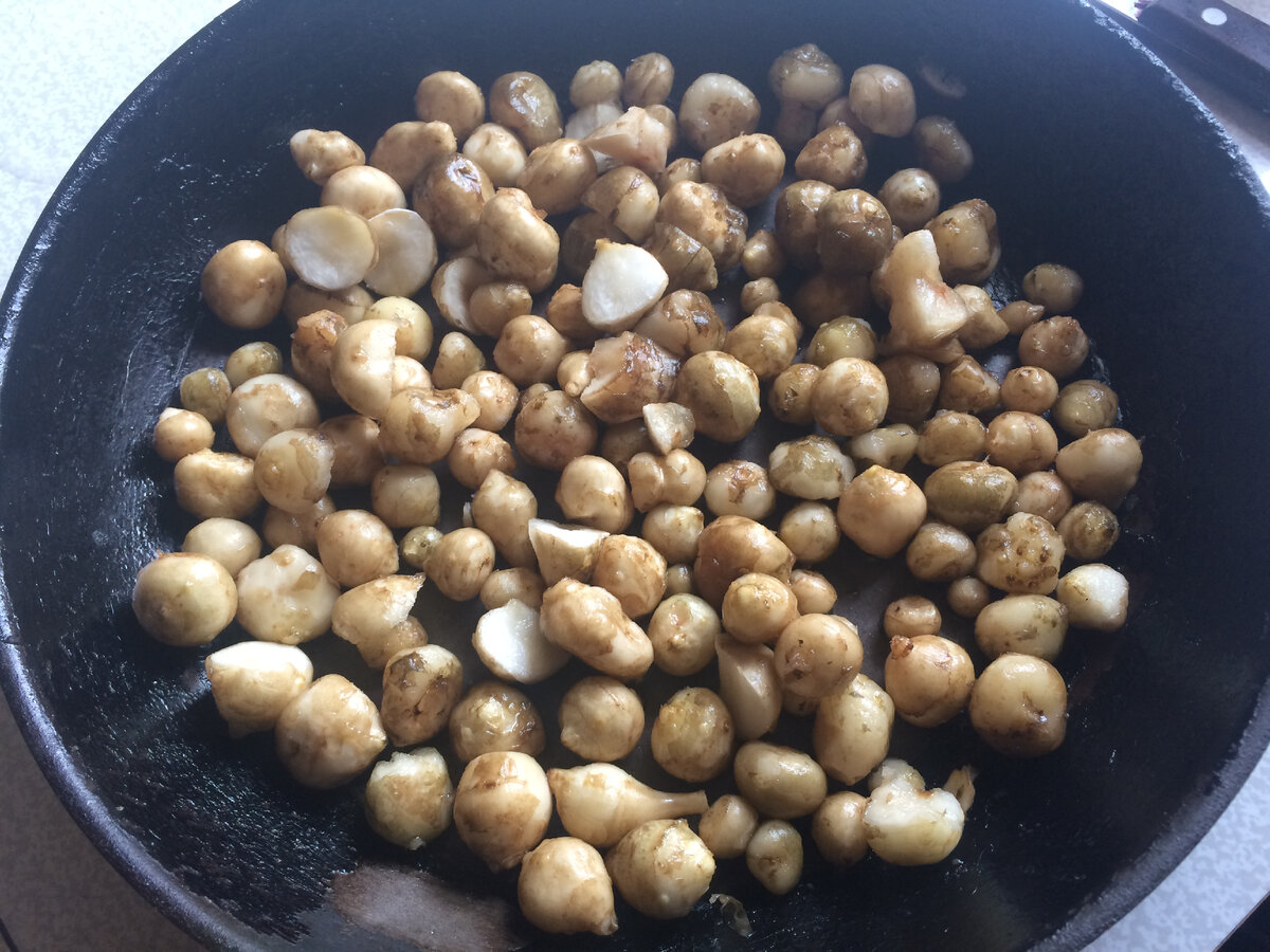 начало обжарки топинамбура