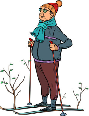 Стою на асфальте в лыжи обутый