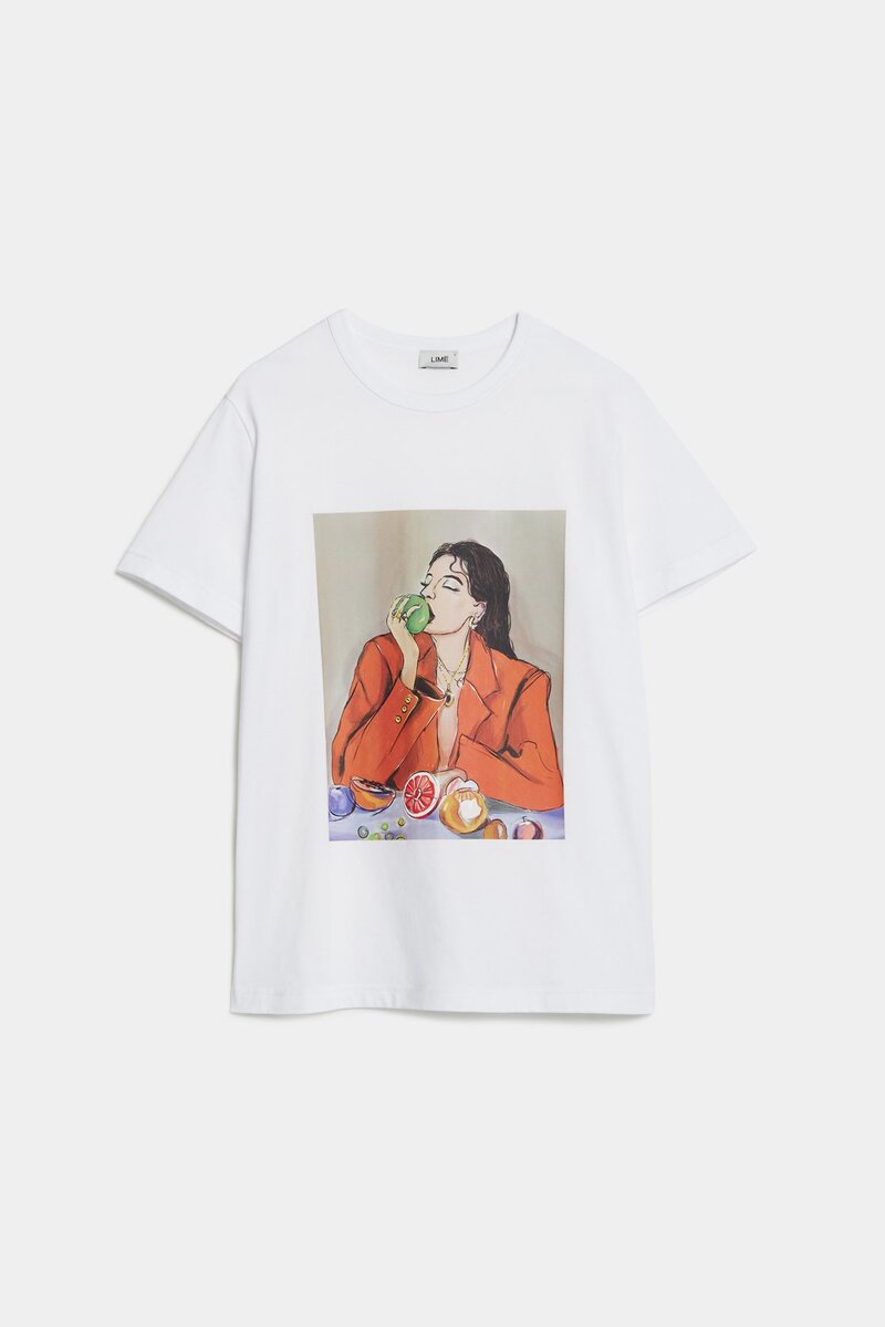 Футболка с принтом, Lime