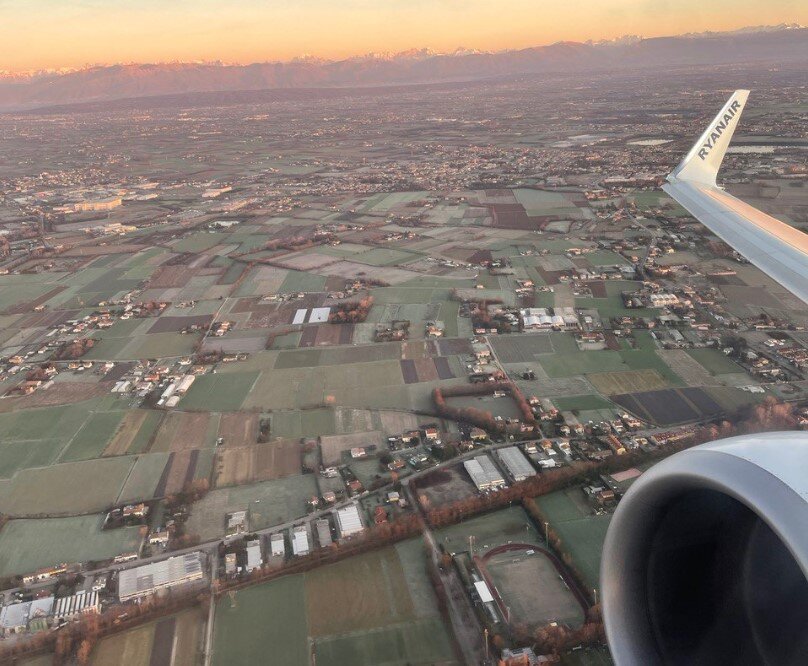Вид из самолета Ryanair