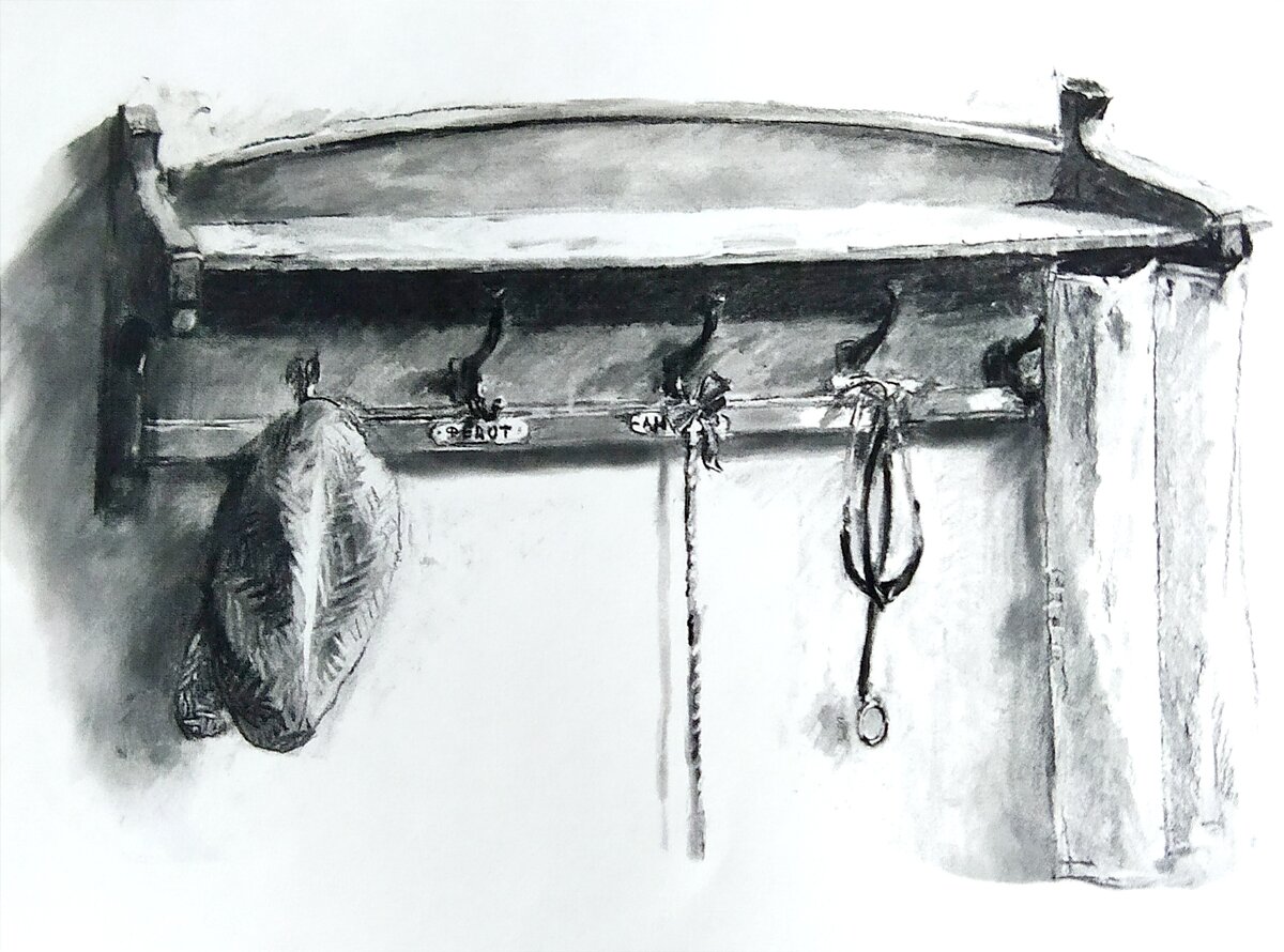 Вешалка, эскиз к выставке Егора Дмитриева, 2023г. Листайте галерею.