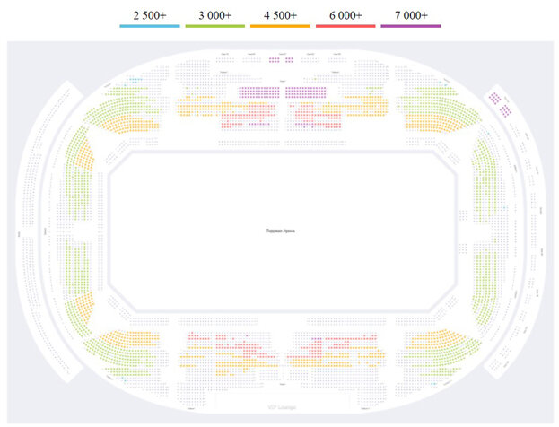 Втб арена схема зала концерт