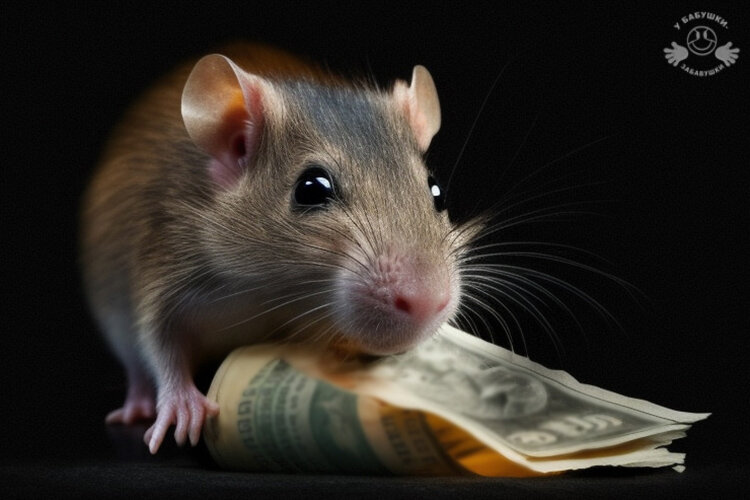 Крыса-финансист (сгенерировано Midjourney)