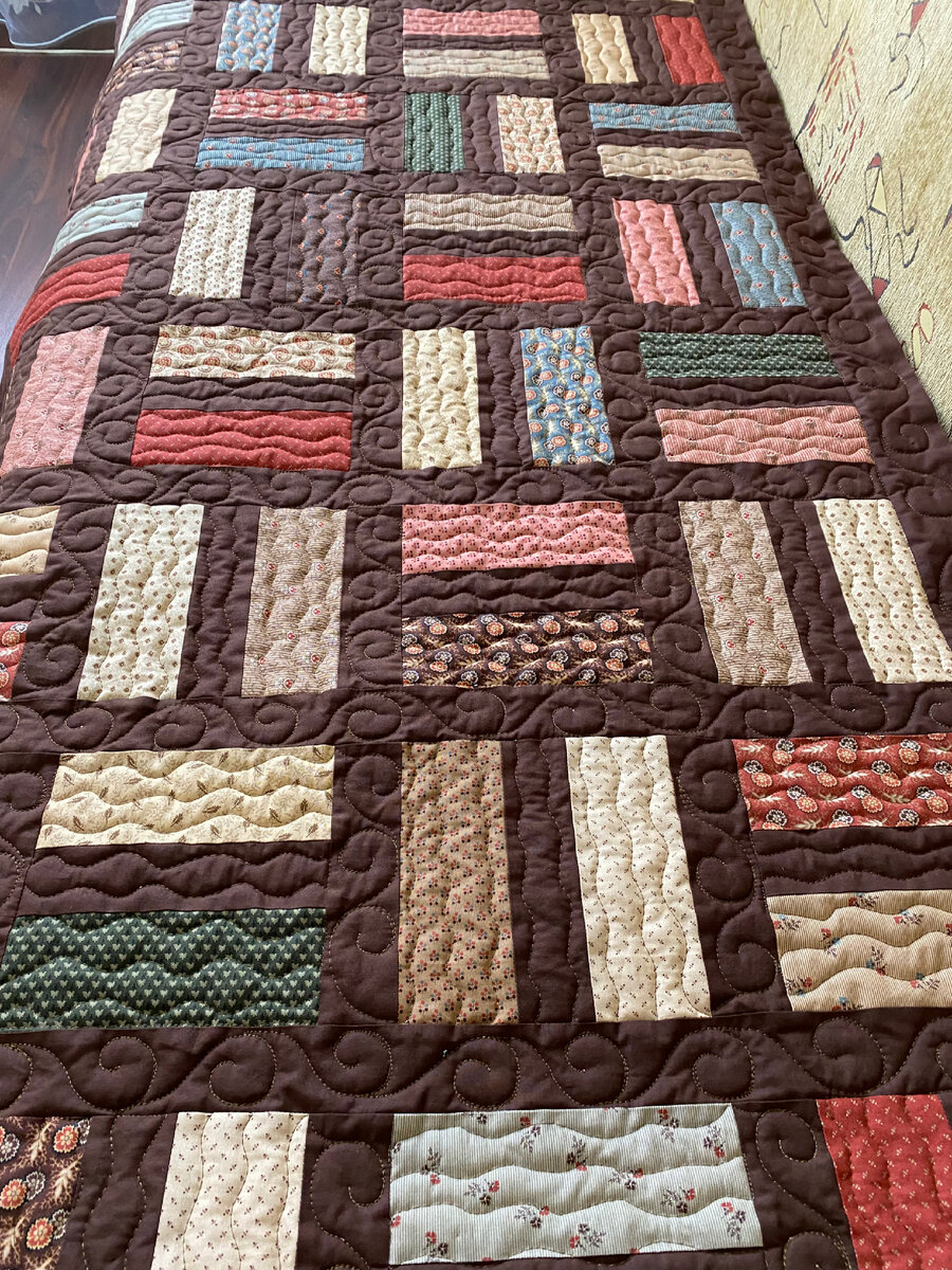 Лоскутный плед на кушетку