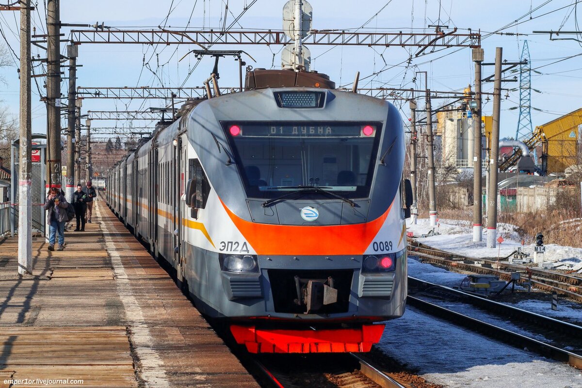 Электропоезд ЭП2Д-0089, станция Каналстрой