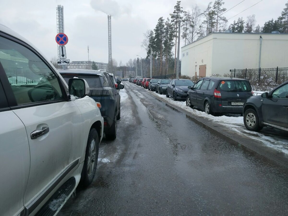 Фотография автора. Парковка у онкоцентра в Песочном