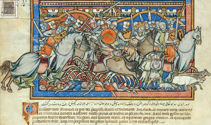 Рыцари на миниатюрах Библии Мациевского