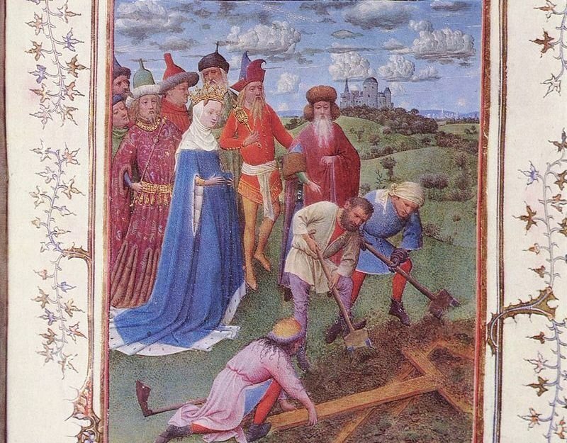 Императрица Елена наблюдает за раскопками. Миниатюра 1422 года/ © commons.wikimedia.org