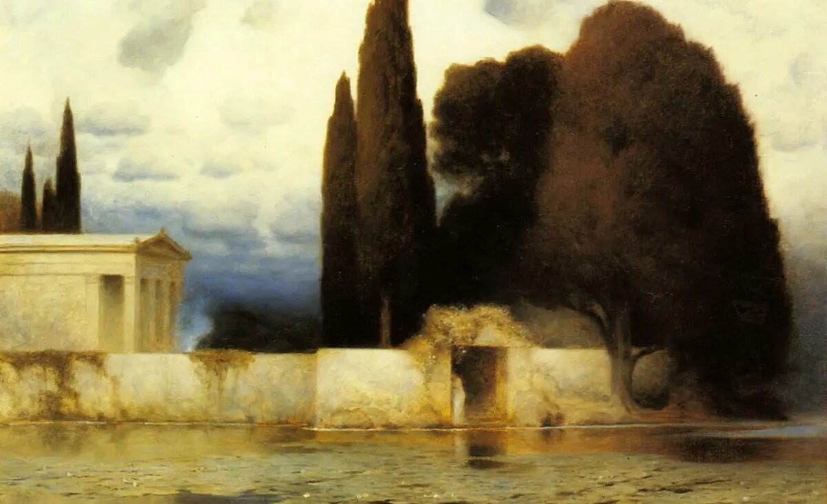 Классический пейзаж. Художник Ф. Келлер, 1962 г.