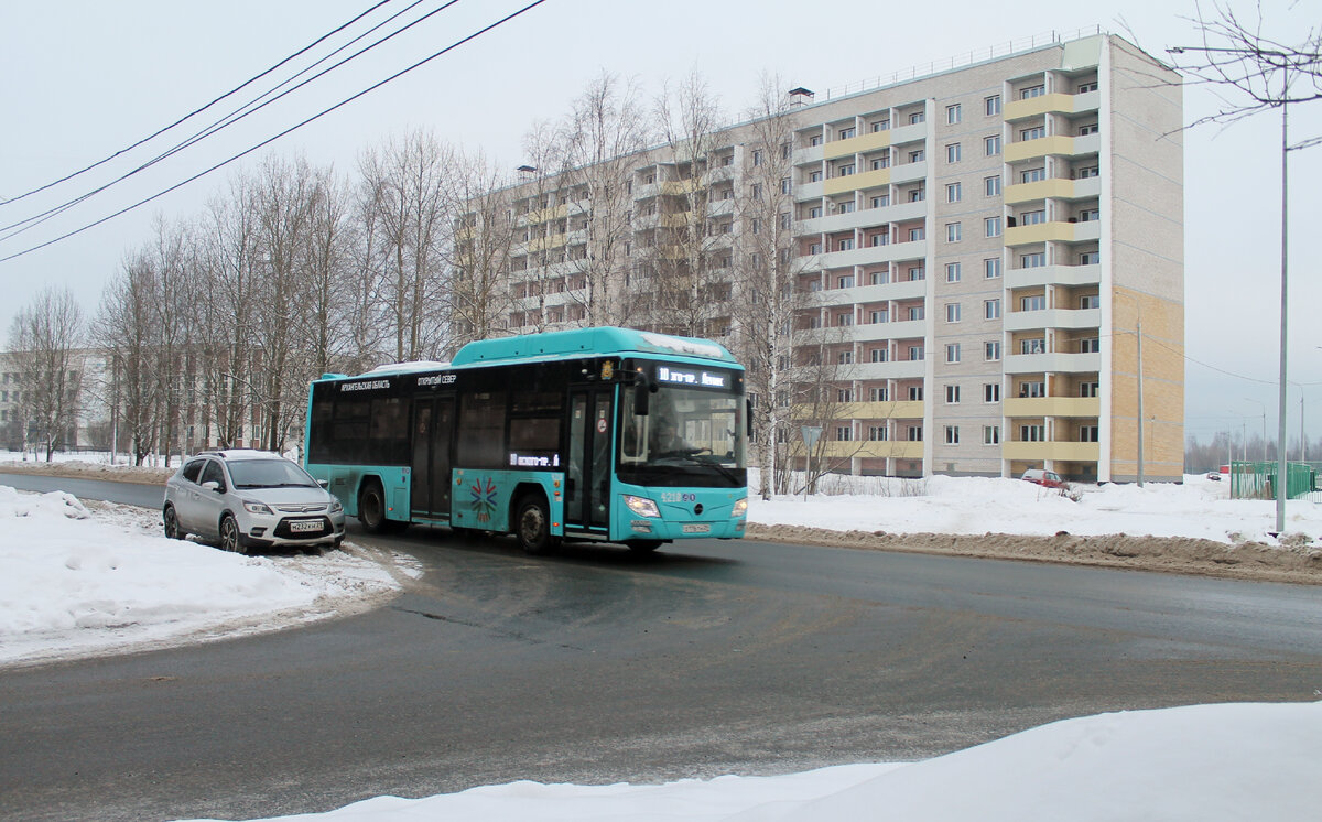4 февраля 2023 г., г. Архангельск, ул. Воронина, маршрут № 10