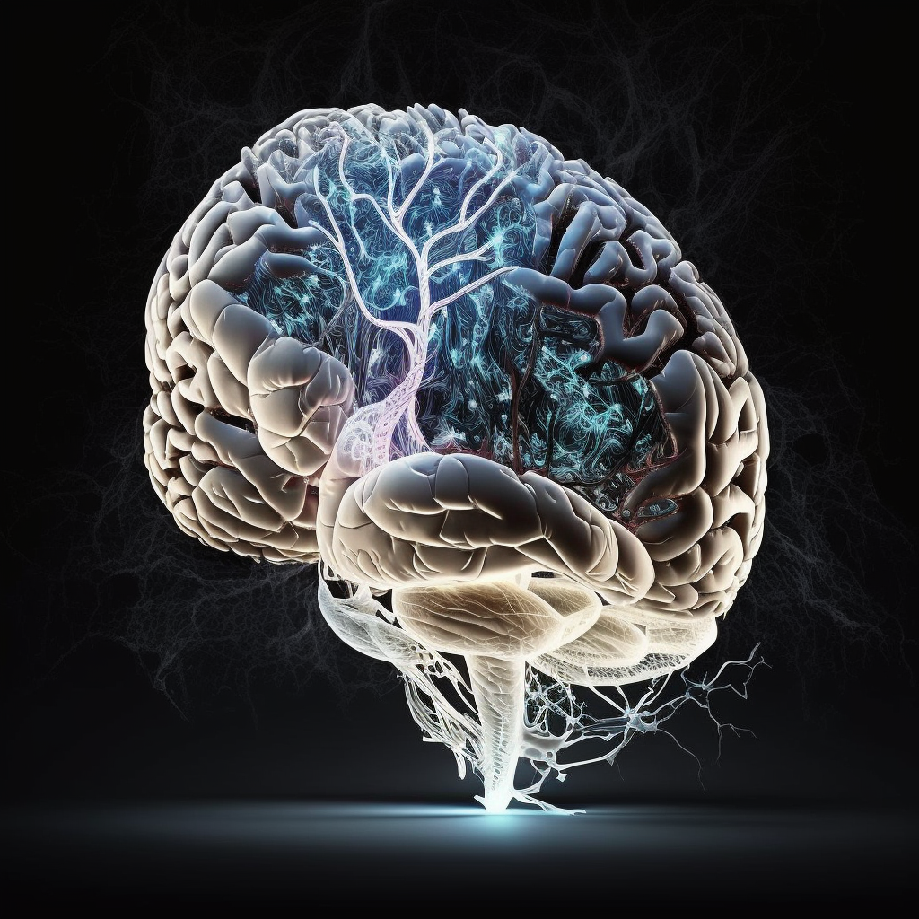 Творческое видение искусственного мозга, созданная ИИ Midjourney