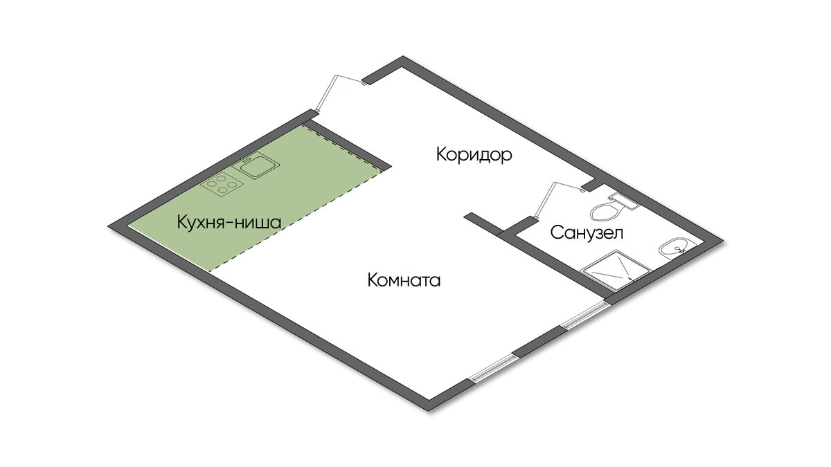 Можно ли объединить кухню и комнату в однокомнатной квартире? | Реальная  перепланировка | Дзен