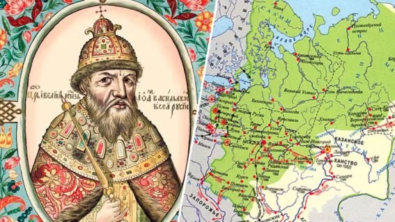 Иван IV, он же Иван I, он же Иван Грозный. Миниатюра из "Царского титулярника", 1672 г.