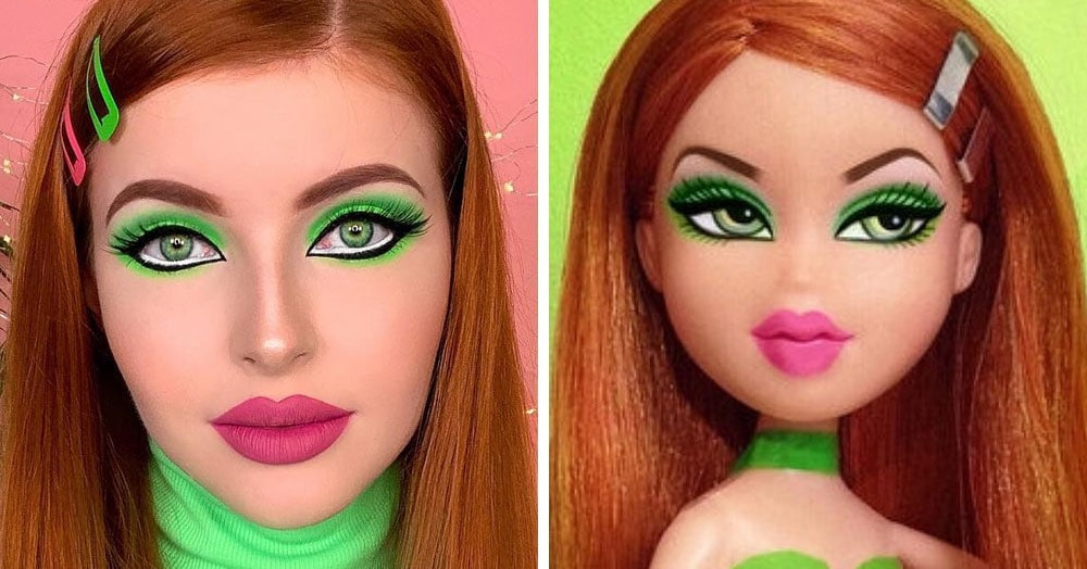 Девушка и кукла Братц.