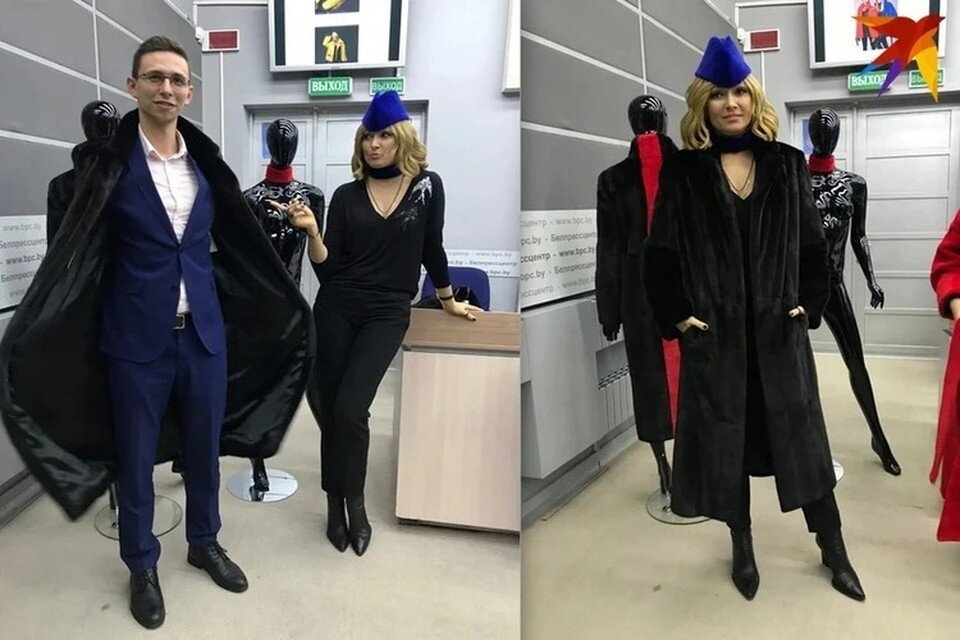     На презентации в Минске Анжелика демонстрировала, какую шубу она собиралась вручить Филиппу Киркорову. Фото: kp.ru