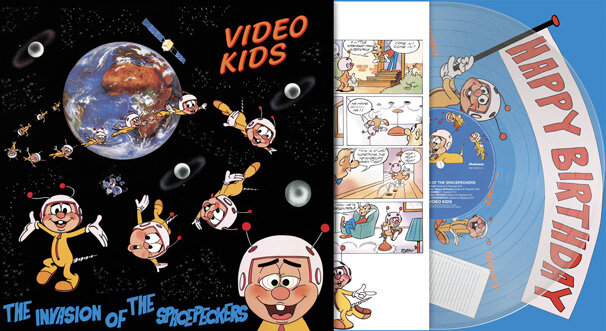 Video Kids. The Invasion Of The Spacepeckers. Конверт пластинки с вложениями.