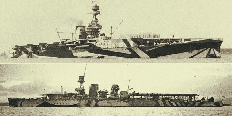 Британские «Фьюриес» и «Виндиктив». Назвать это авианосцами язык не поворачивается, но у остальных и таких не было!