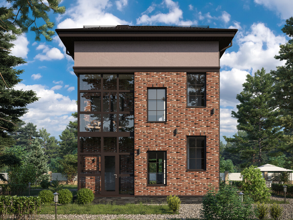 3D визуализация дома по проекту 27-246