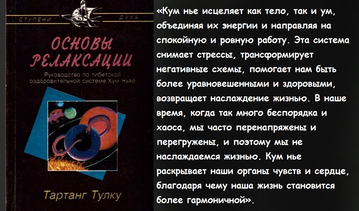 Тартанг Тулку написал о системе Кум нье книгу. 